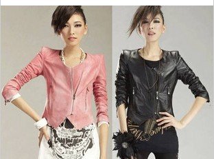 5,825 Korean women's fashion fall/winter 2012 new style leather handsome leather jacket