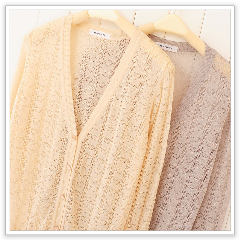 5 baos shop yc bars cutout love candy color crystal breasted 7 cardigan
