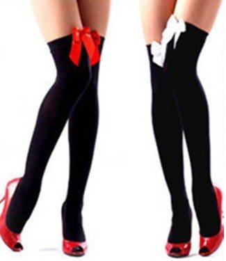 5 colors  free shipping    Sexy Stockings   Bowknot Stockings    PW418