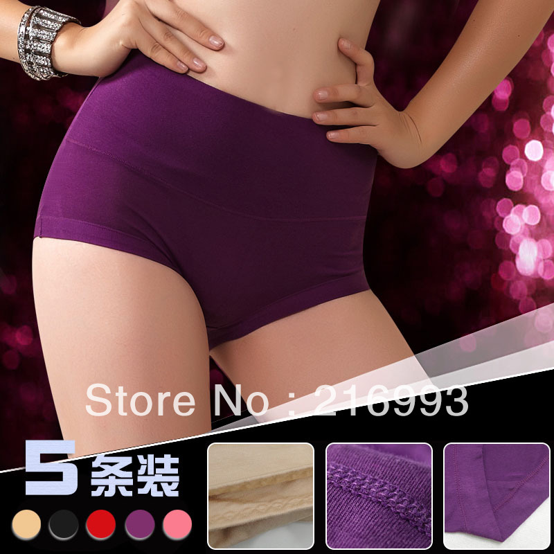 5 double layer butt-lifting briefs comfortable high-elastic women super-elevation waist panties