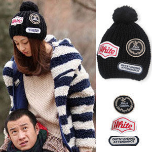 5 fashion yarn knitted hat female winter ball cap 105g