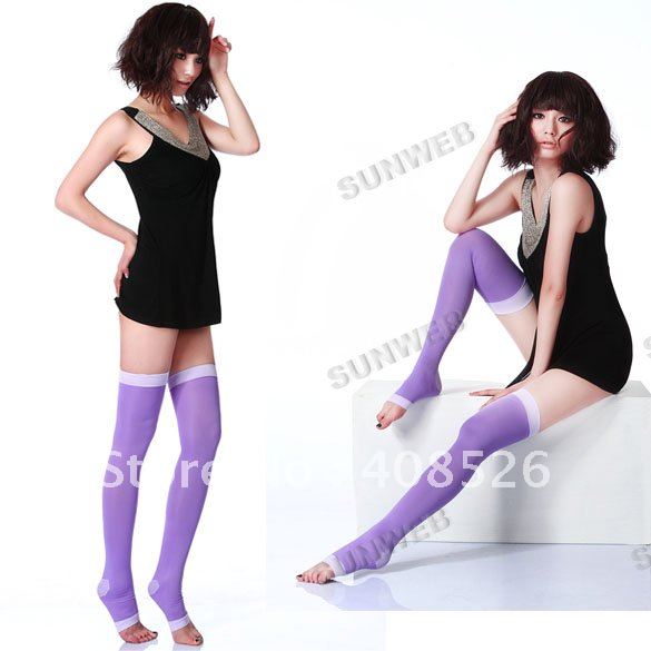 5/lot women's/ladies medical/compression/varicosity/thin leg knee high socks sleeping leg warmers Stockings free shipping 7224