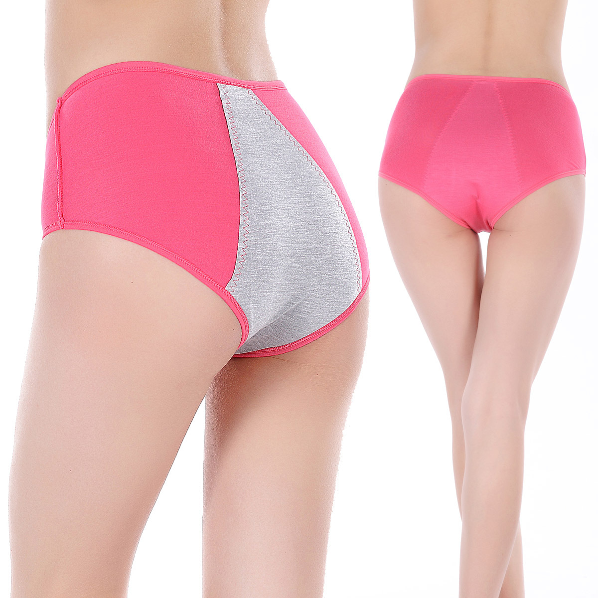 5 mid waist leak-proof triangle panties daily night physiological pants panty