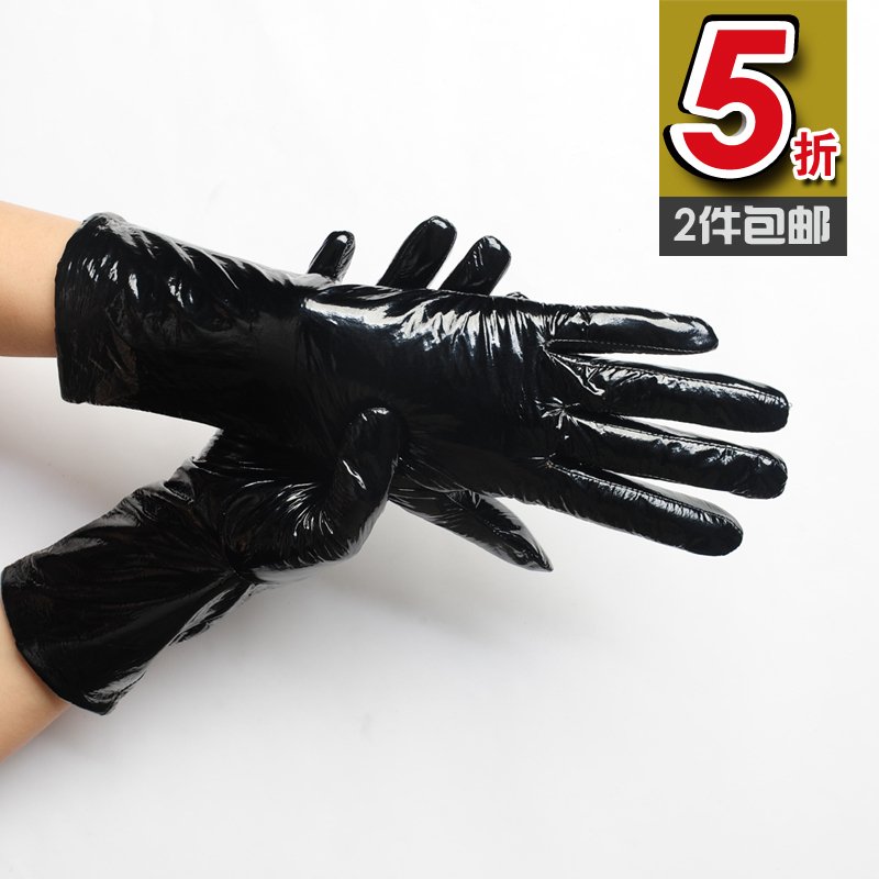 $5 off per $70 order 2012 medium-long black leather gloves, women fashion gloves