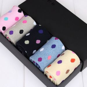 5 pairs Gift box towel socks napped female socks thermal autumn and winter 100% cotton knee-high socks thickening