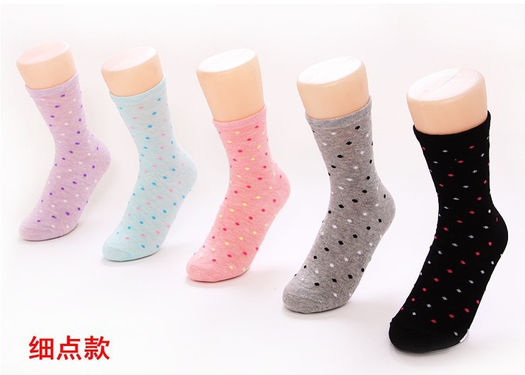 5 pairs Length of socks autumn and winter female cotton cotton women socks 5 colors