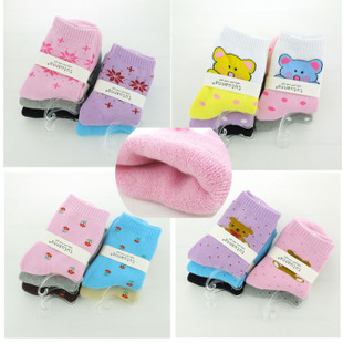5 pairs Winter socks women's 100% cotton thick thickening thermal loop pile towel socks combed cotton