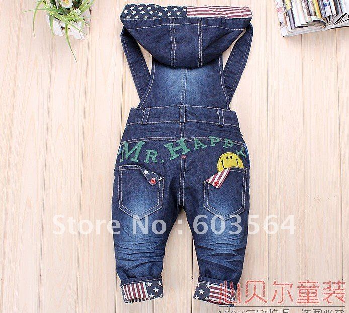 5 pcs Baby boy/Girls Jeans Long Trousers Fashion Kids Overall pants ,baby fishion Overall