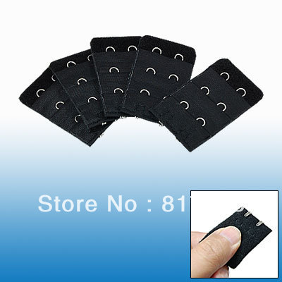 5 Pcs Bra Black 2x3 Hooks Extenders Extender Strap