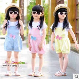 5 pcs/lot  2013 NEW Arrival Children Kids Clothing Girls Overalls Summer Wear Lovely Design AA5294