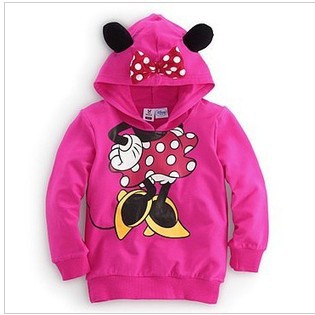5 pcs/lot Top quality children girls/boys cartoon Minnie/Mickey casual  hoodies sweatshirts baby cotton clothes wholesale