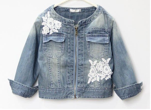 5 pieces/lot New fashion children coat kids trench girl jeans coat wholesale outwear free shipping