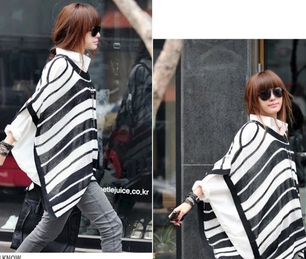 50% OFF Free International 89043 batwing type cloak type sweater summer cool