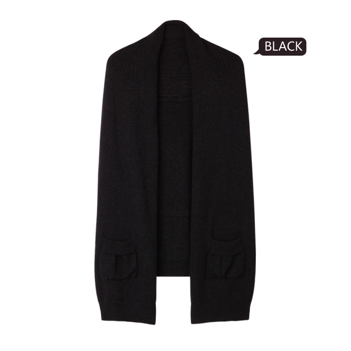 5000w high quality 2013 spring cashmere wool sleeveless cardigan black vest 448g