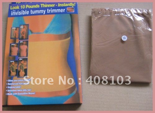 500pcs/lot Free Shipping 100% Qualified Invisible Tummy Trimmer Slimming Belt Waist Cincher Woman's Tight  (Retail packaging)
