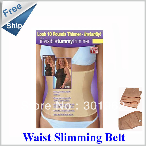 500pcs/lot Free Shipping 100% Qualified Invisible Tummy Trimmer Slimming Belt Waist Cincher Woman's Tight (Retail packaging)