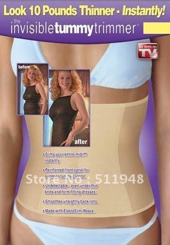 500pcs/lot   Free Shipping 100% Qualified Invisible Tummy Trimmer Slimming Belt Waist Cincher Woman's Tight(Retal packaging)