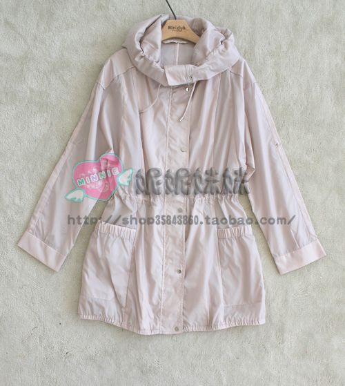 5025 casual batwing sleeve coating thin trench windproof sunscreen small