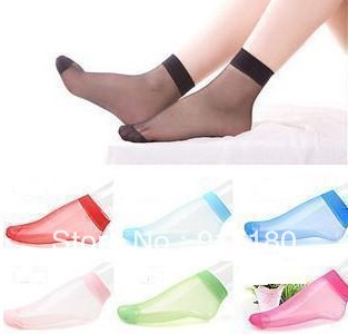 50pairs/lot Women Cute Candy Colors Sexy Ultra-Thin Filar Socks Casual SOX Free Shipping