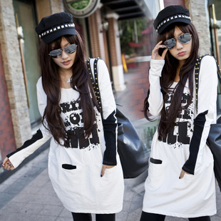 513 2013 spring plus size maternity clothing maternity clothing top spring maternity lengthen t-shirt