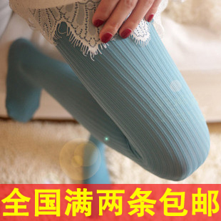 534 2012 new arrival women's fashion vertical stripe 80d pantyhose stockings