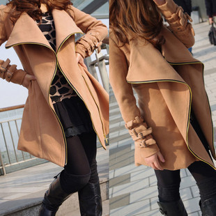 5442 2012 camel trench woolen outerwear cashmere woolen overcoat