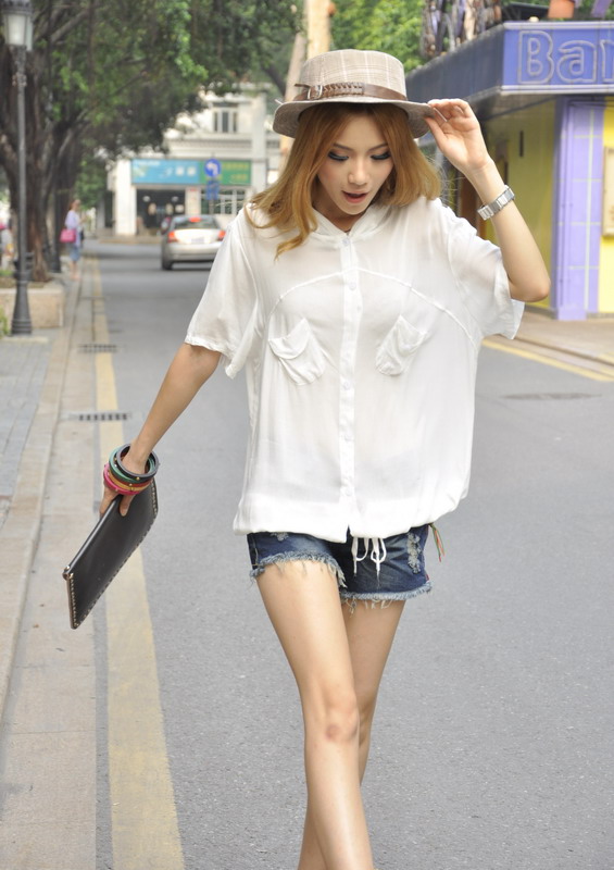 5812 2013 new arrival plus size double pocket with a hood top 2 1091