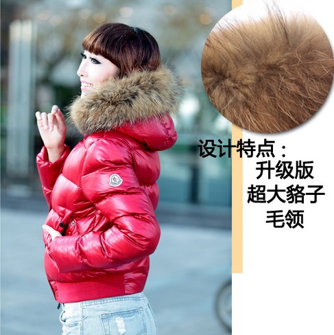 58FREE SHIPPING FREE BELT 2012 winter luxury large fur collar thickening down coat ladies long jacket