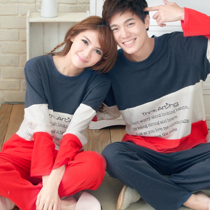 59 lovers sleepwear lounge autumn knitted cotton long-sleeve sleep set casual at home service