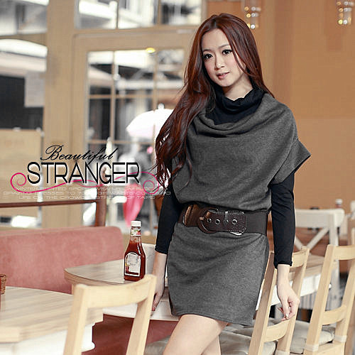 5916 retrorse cuff t dress leather