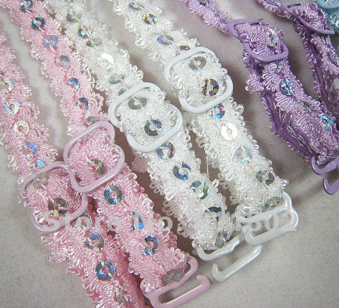 5pair  Color Patch Lace flower straps+ free shipping