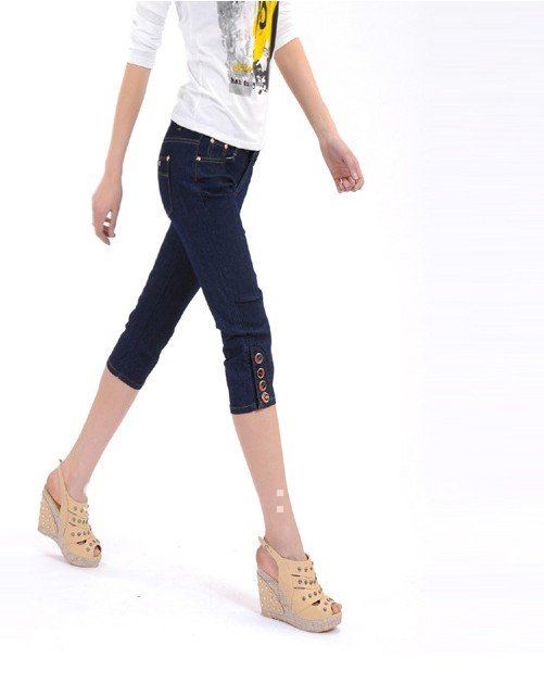 5pc s hot  2012 new jeans 7 minutes of pants sellers of the new 8016 EMS free shipping