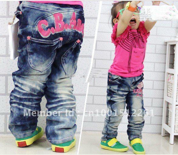 5pcs 2012 newest Feet Pant unisex Pencil pants Children's Elastics Jeans trousers baby star Embroidery Letter jeans cool tights