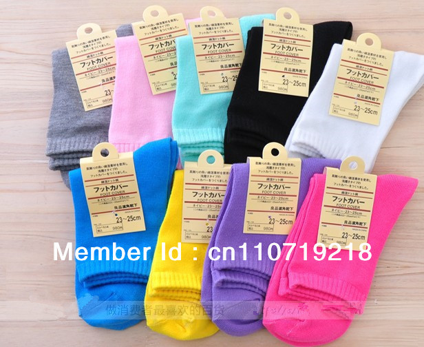 5pcs a lot Lovely sweet color  female Lady  stocking pairs of socks &Free shipping