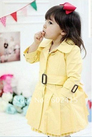 5pcs children's clothing children girl coat Windbreaker children trench coat top Clothes girl's outwear JBB40