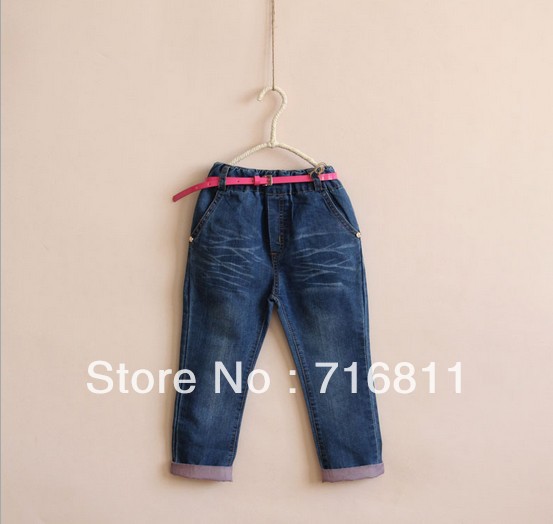 5pcs-Children's wear girl's belt jeanskids pencil pants 1203
