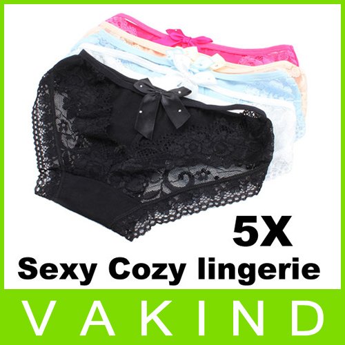 5pcs Lace Sexy Underpants Women String Underwear Hot Sexy Pants Cozy lingerie