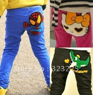 5pcs/lot baby boy/girl cute pants kids soft cotton trousers children jeans Autumn/Spring pants