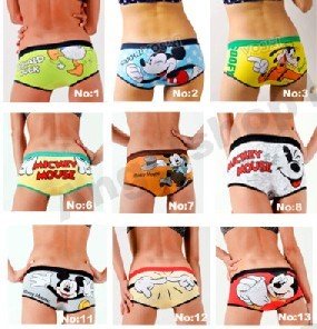 5Pcs/lot Cute Women's Cotton Cartoon Underwear Brief select from the description