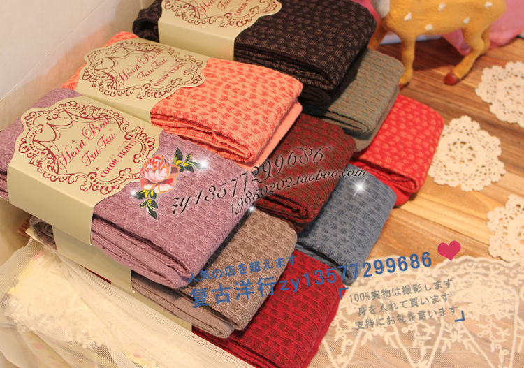 5pcs/lot + Free shipping! 100% cotton knitted pantyhose wool modal ingredient thickening thermal bumpmaps pantyhose