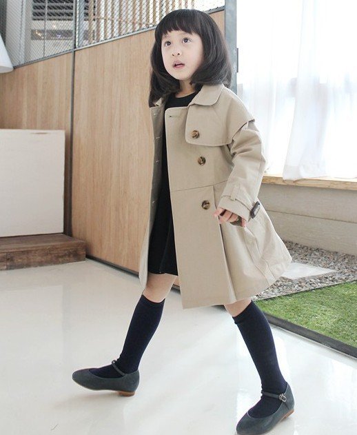 5pcs/lot Free shipping!2012 Autumn new style,double-breasted shawl girl wind coat,Korean children coat,overcoat