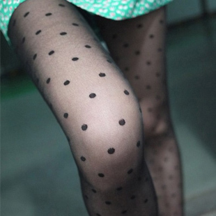 5pcs/lot + Free shipping! Stockings ultra-thin meat dot polka dot socks