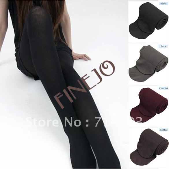 5PCS/LOT Ladies Tights Slim Vertical Twist Velvet Pantyhose Opaque Leggings Velvet Stockings 4 colors free shipping 5242