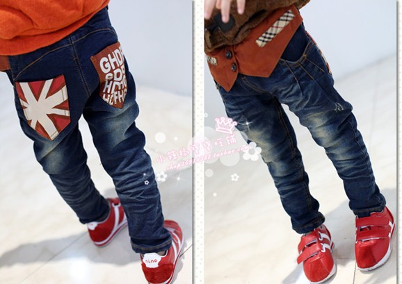 5pcs/lot New Autumn kids boy or girl's denim jeans