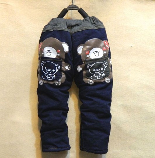 5pcs/lot new style boy's or girl's thicken jeans trousers
