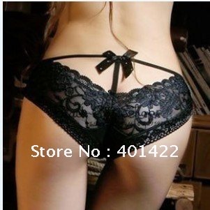 5pcs/lot Pierced Butterfly lace sexy underwear princess sexy ladies panties butterfly tie with diamond lace temperament briefs