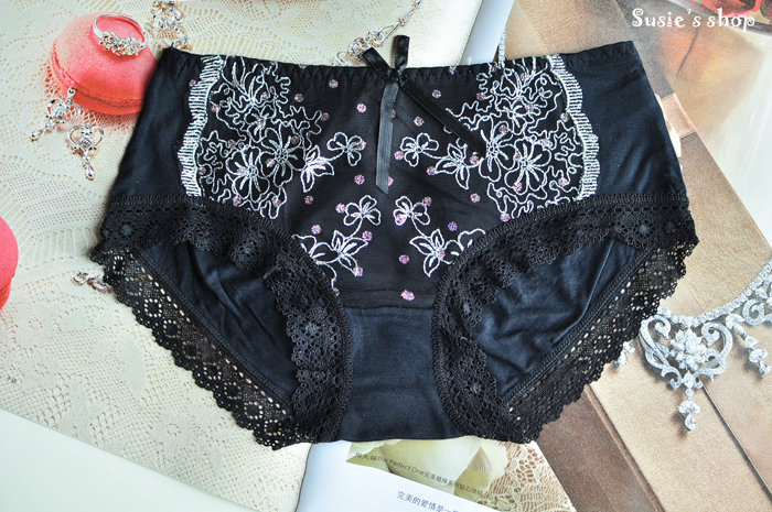 5pcs/ lot  sexy pachwork embriodery Modal  pants  factory directly women's underwear suitable