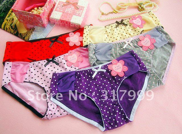 5PCS/lot Sexy Women's Sexy  Underwear Fashion Panties Briefs Free Shipping  7 colors E358