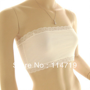 5pcs/lot wholesale Fashion women Modal Wrapped chest antibiotic perspicuousness tube top soft lace decoration Camisoles/Tanks