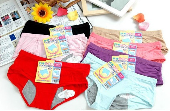 5pcs/lot wholesale,Leakproof physiological panties security pants wholesale ladies underwear ,3 colors, U6